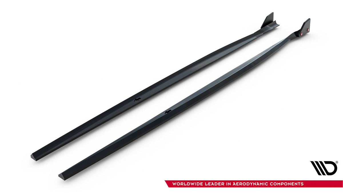 Side Skirts Diffusers V.4 + Flaps suitable for BMW 1 M-Pack / M140i F20 Facelift