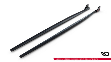Side Skirts Diffusers V.4 + Flaps suitable for BMW 1 M-Pack / M140i F20 Facelift