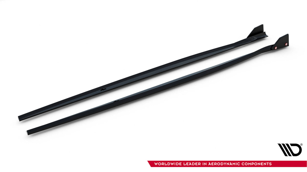 Side Skirts Diffusers V.4 + Flaps suitable for BMW 1 M-Pack / M140i F20 Facelift