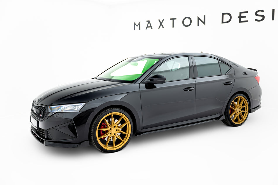 Side Skirts Diffusers V.4 suitable for Skoda Octavia RS Liftback / Combi Mk4 Facelift