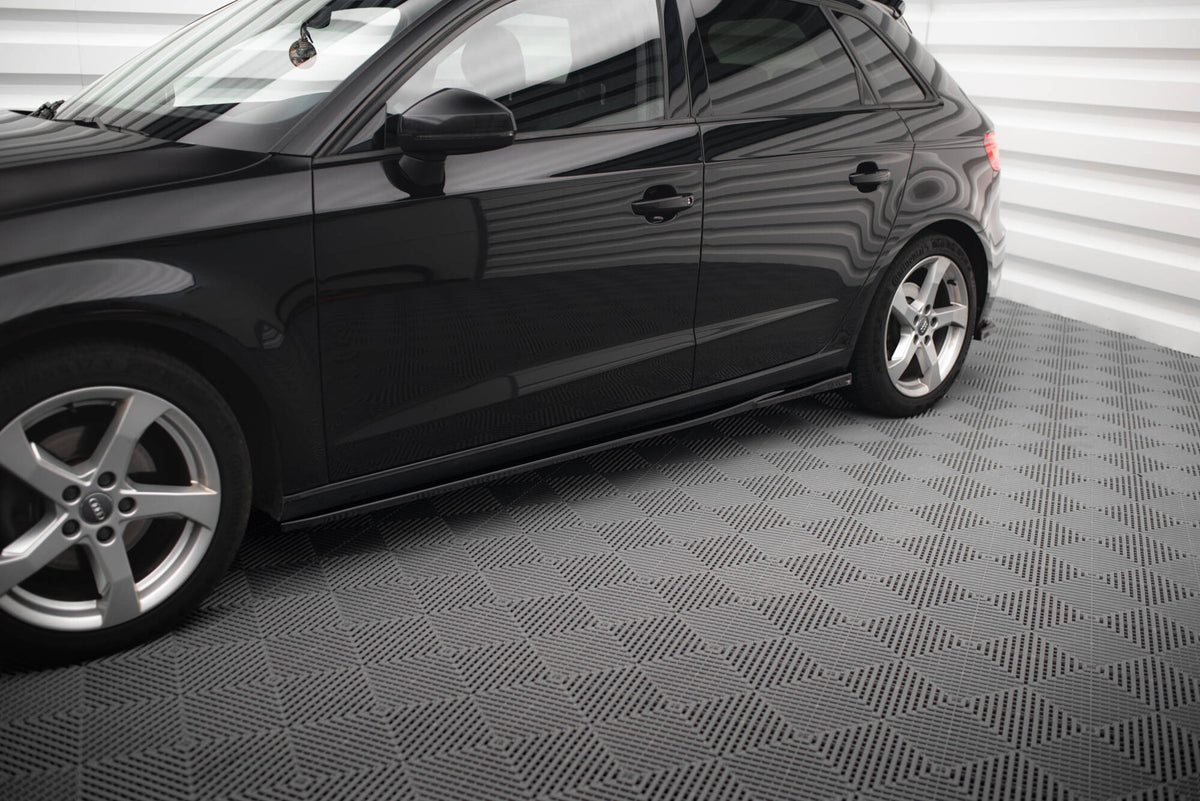 Side Skirts Diffusers suitable for Audi A3 Sportback 8V Facelift