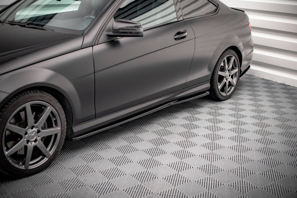 Side Skirts Diffusers suitable for Mercedes-Benz C Coupe / Sedan / Estate  AMG-Line C204 / W204 Facelift / S204 Facelift