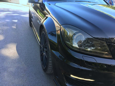 Side Skirts Diffusers  suitable for Mercedes-Benz C63 AMG Sedan / Estate W204 Facelift / S204 Facelift