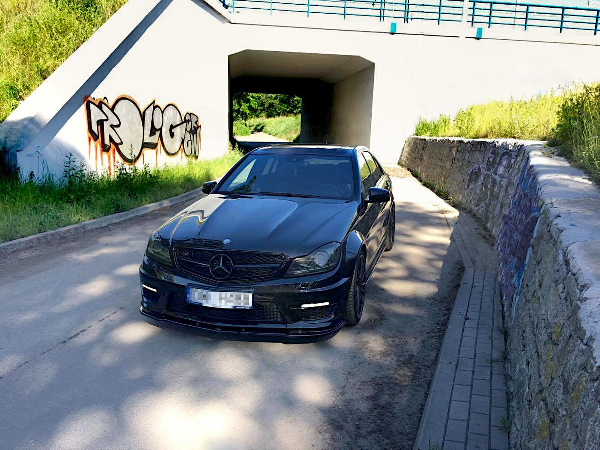 Side Skirts Diffusers  suitable for Mercedes-Benz C63 AMG Sedan / Estate W204 Facelift / S204 Facelift