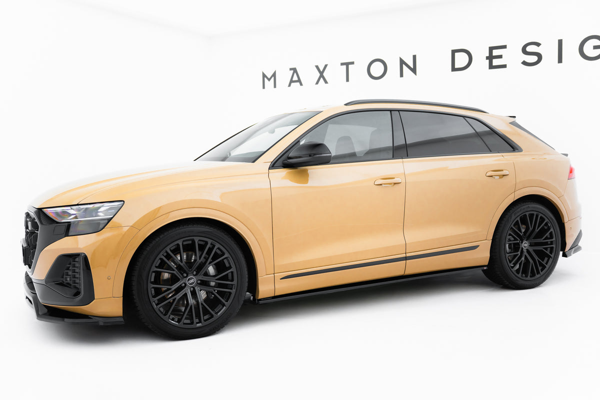 Side skirts Diffusers  V.1 suitable for Audi Q8 Mk1 Facelift