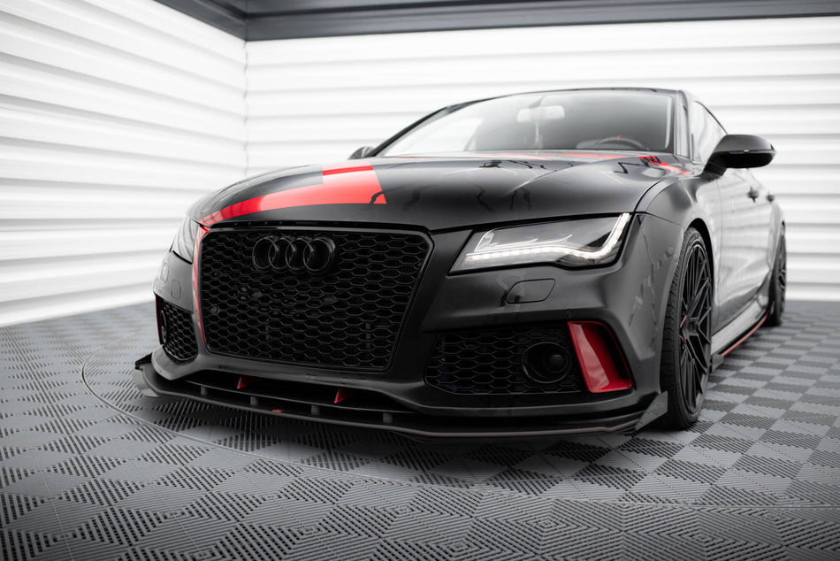 Street Pro Front Splitter + Flaps suitable for Audi A7 RS7 Look C7