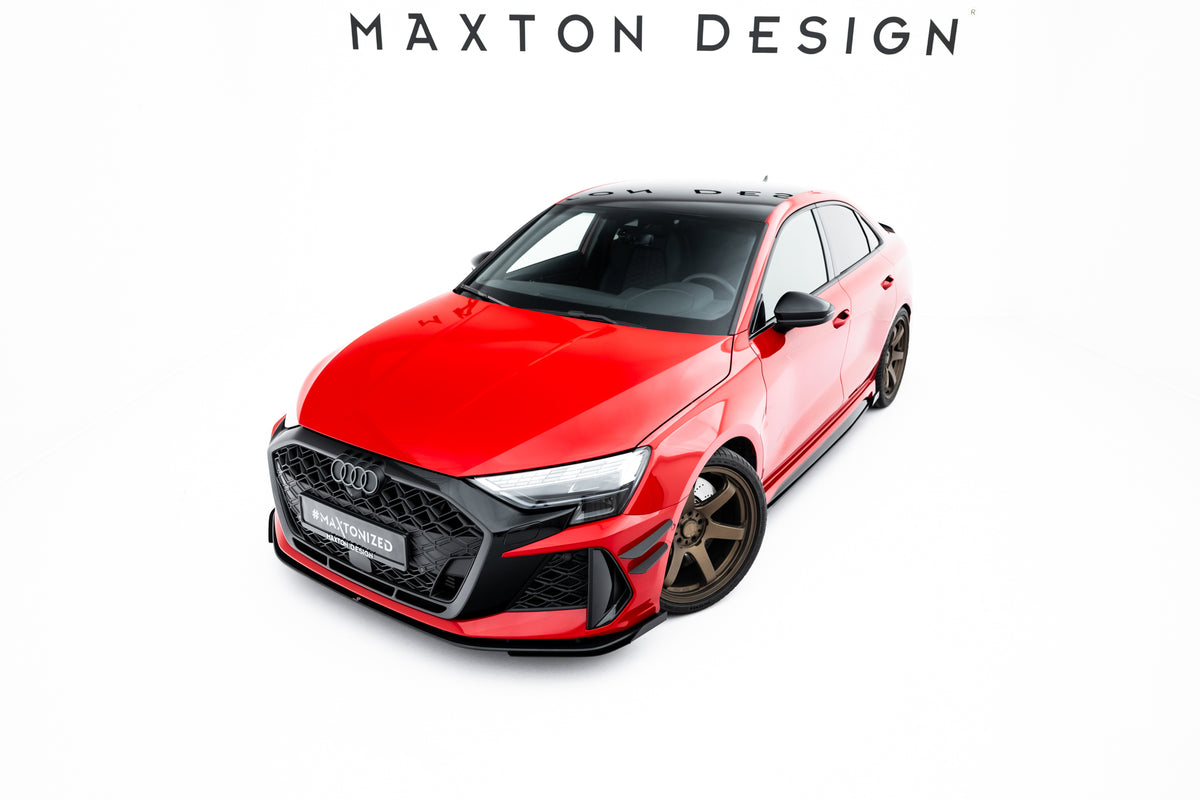 Street Pro Front Splitter + Flaps suitable for Audi RS3 Sedan 8Y Facelift