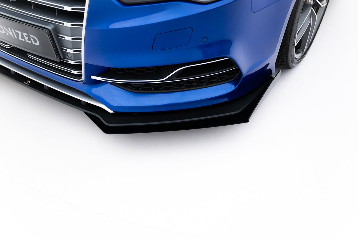 Street Pro Front Splitter + Flaps suitable for Audi S3 / A3 S-Line Sedan 8V