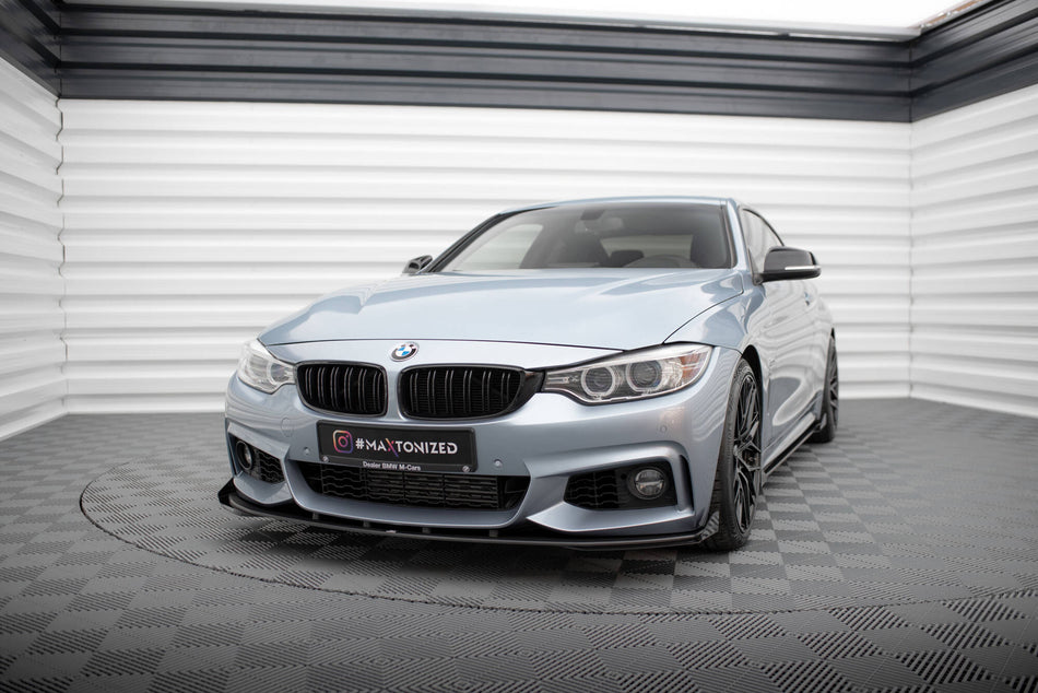 Street Pro Front Splitter + Flaps suitable for BMW 4 Coupe / Gran Coupe / Cabrio M-Pack F32 / F36 / F33
