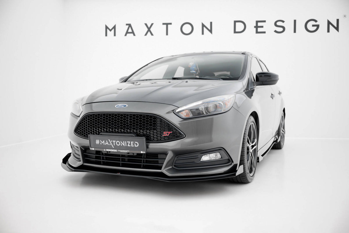 Street Pro Front Splitter + Flaps suitable for Ford Focus ST Mk3 Facelift