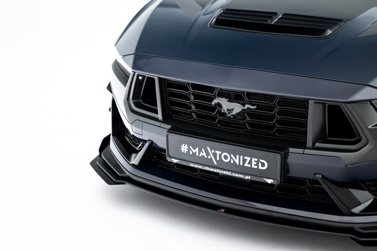 Street Pro Front Splitter + Flaps suitable for Ford Mustang Dark Horse Mk7