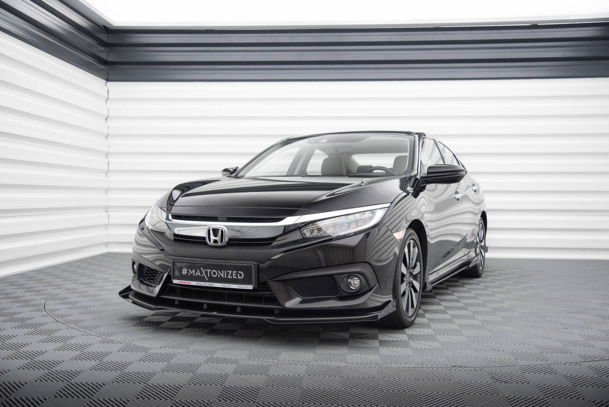 Street Pro Front Splitter + Flaps suitable for Honda Civic Sedan Mk10
