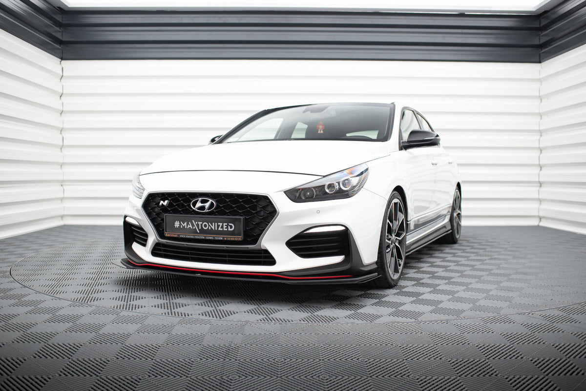 Street Pro Front Splitter + Flaps suitable for Hyundai I30 N Mk3 Hatchback / Fastback