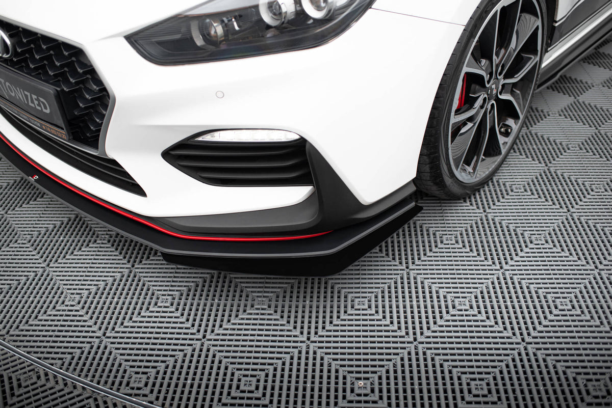 Street Pro Front Splitter + Flaps suitable for Hyundai I30 N Mk3 Hatchback / Fastback
