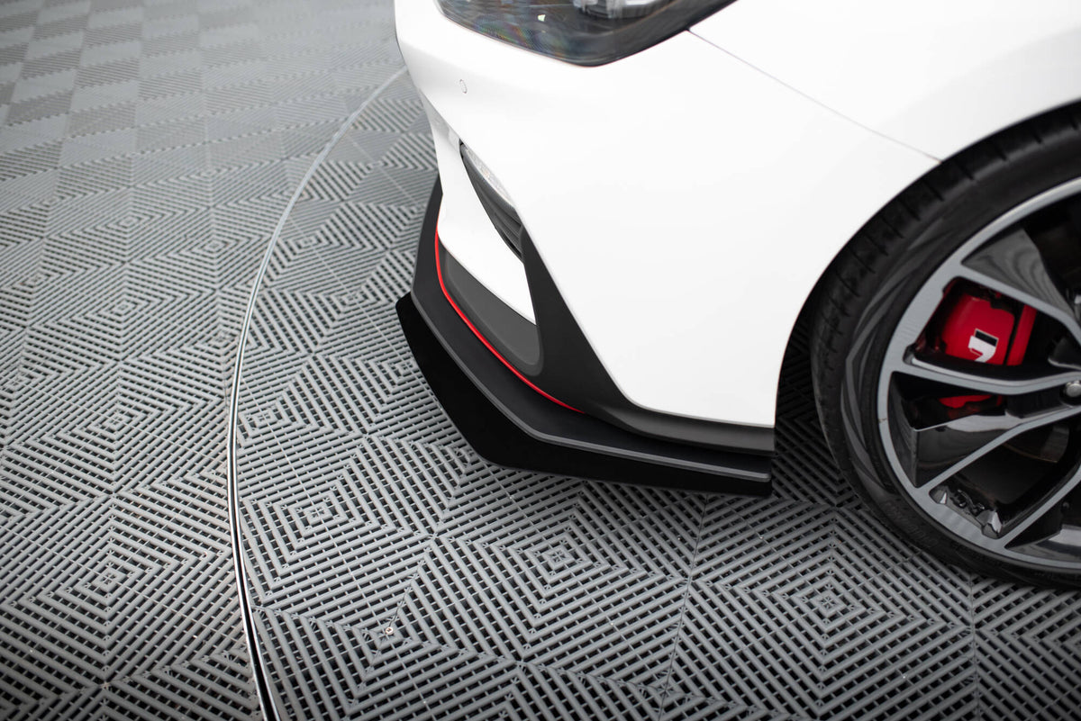 Street Pro Front Splitter + Flaps suitable for Hyundai I30 N Mk3 Hatchback / Fastback