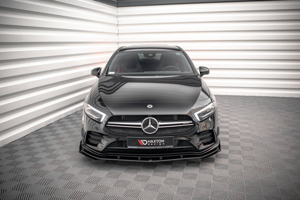 Street Pro Front Splitter + Flaps suitable for Mercedes A35 AMG / AMG-Line Aero Pack W177