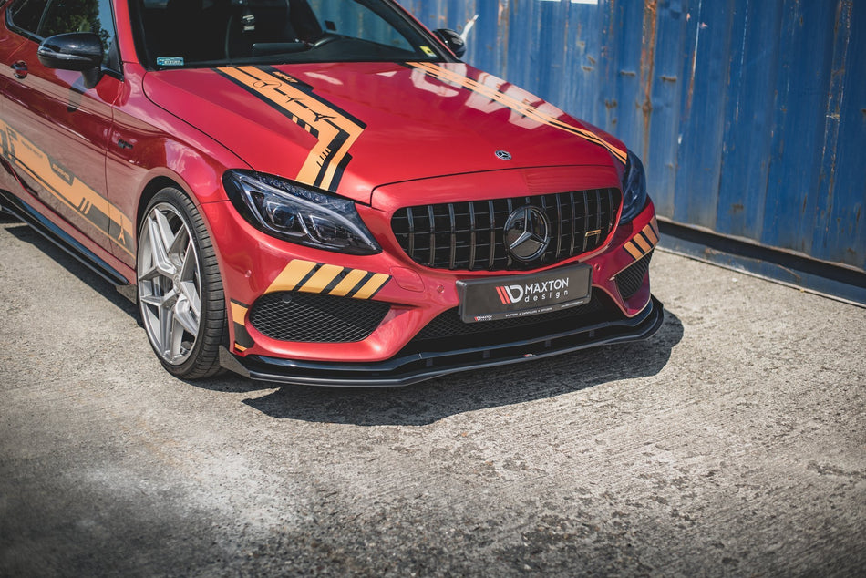 Street Pro Front Splitter + Flaps suitable for Mercedes-AMG C43 / AMG-Line Coupe C205