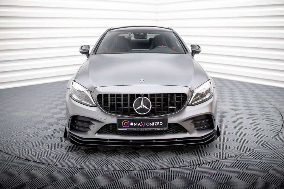 Street Pro Front Splitter + Flaps suitable for Mercedes-AMG C43 Coupe / Cabrio C205  Facelift / A205 Facelift