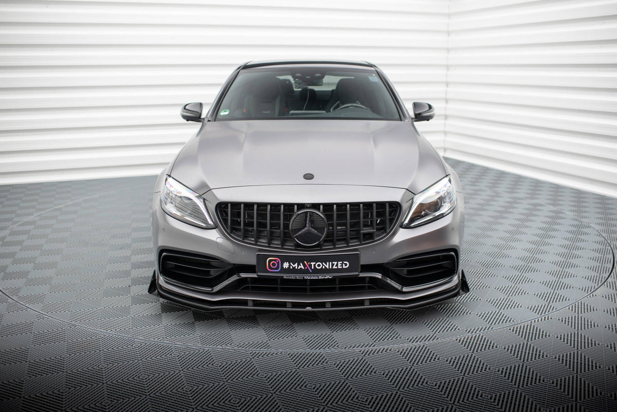 Street Pro Front Splitter + Flaps suitable for Mercedes-AMG C63 Sedan / Estate W205 Facelift