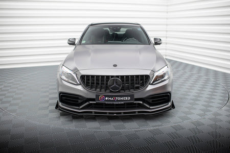Street Pro Front Splitter + Flaps suitable for Mercedes-AMG C63 Sedan / Estate W205 Facelift