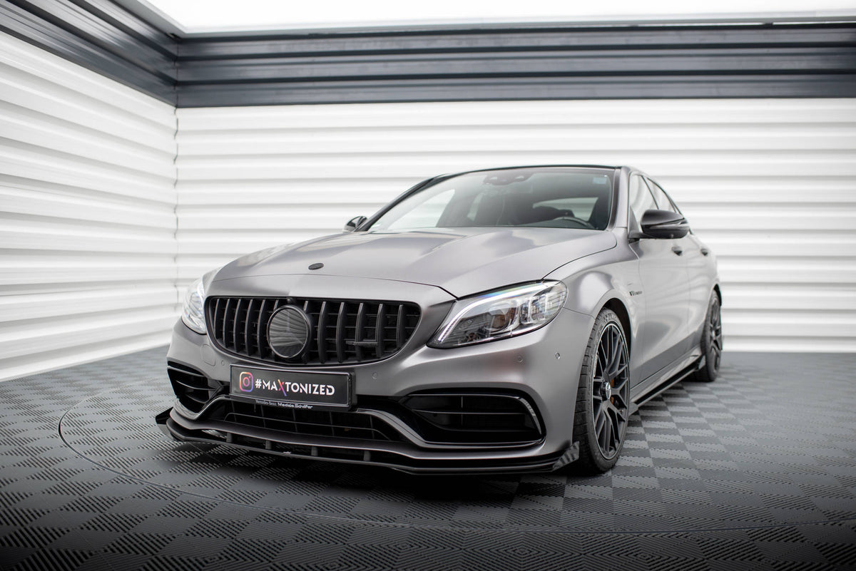 Street Pro Front Splitter + Flaps suitable for Mercedes-AMG C63 Sedan / Estate W205 Facelift