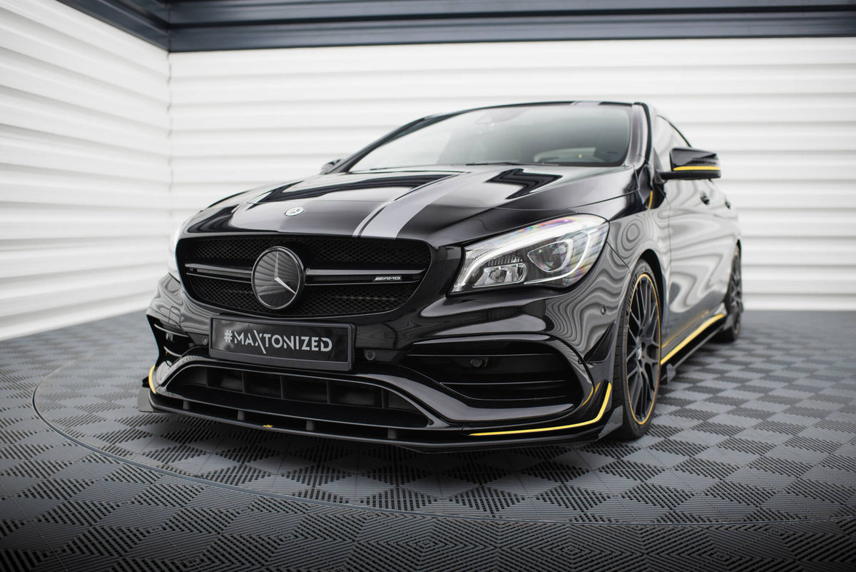 Street Pro Front Splitter + Flaps suitable for Mercedes-AMG CLA 45 Aero C117 Facelift