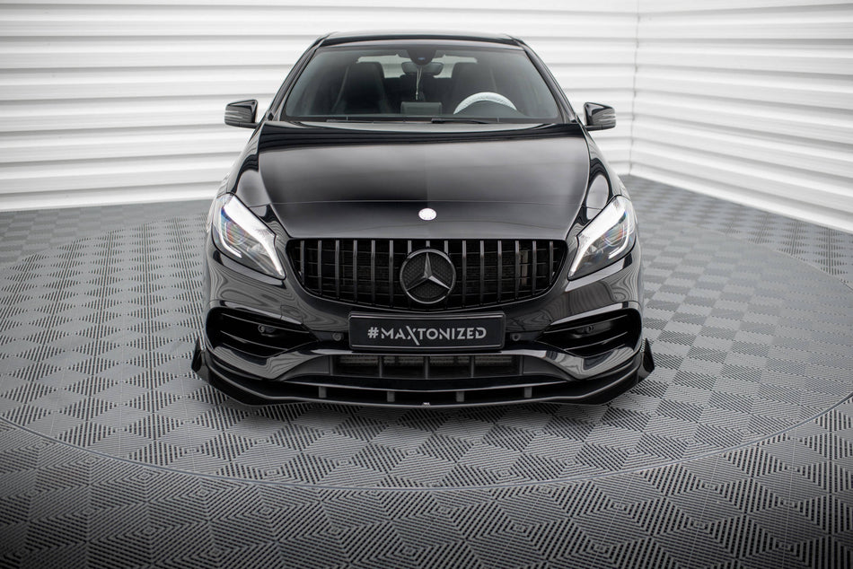 Street Pro Front Splitter + Flaps suitable for Mercedes-Benz A AMG-Line W176 Facelift