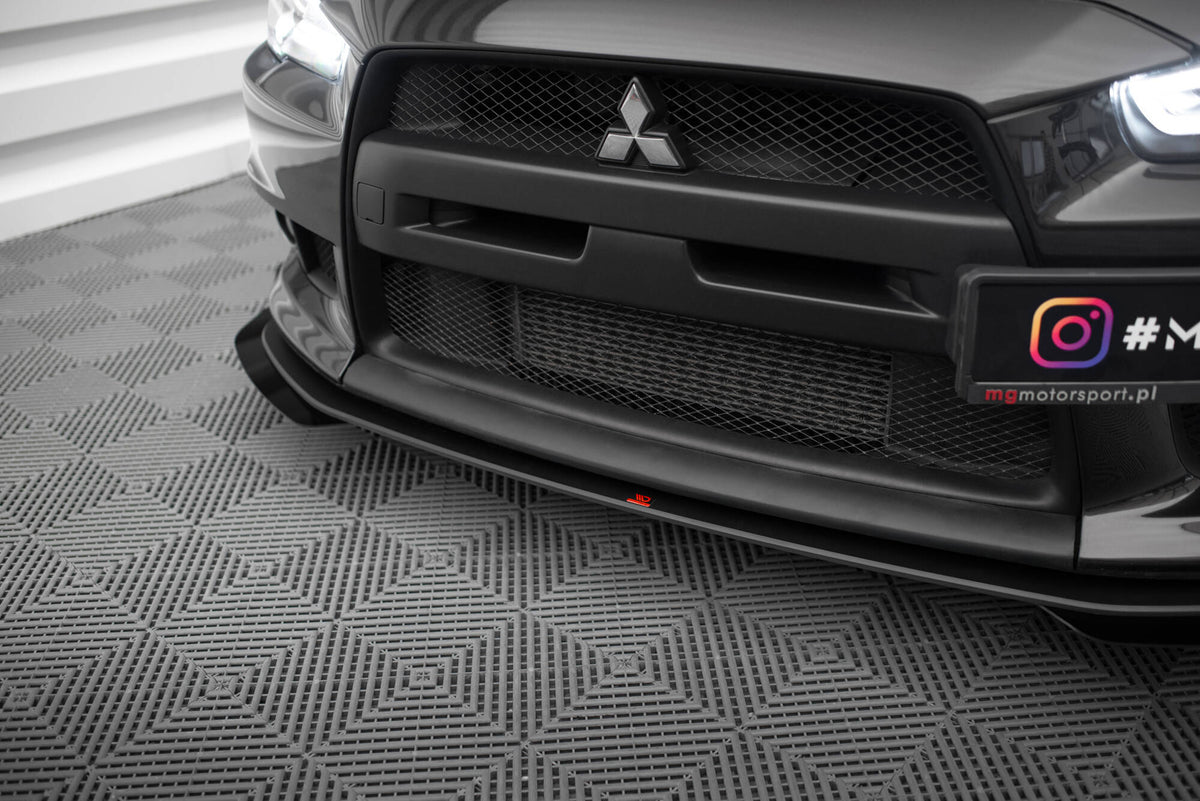 Street Pro Front Splitter + Flaps suitable for Mitsubishi Lancer EVO X