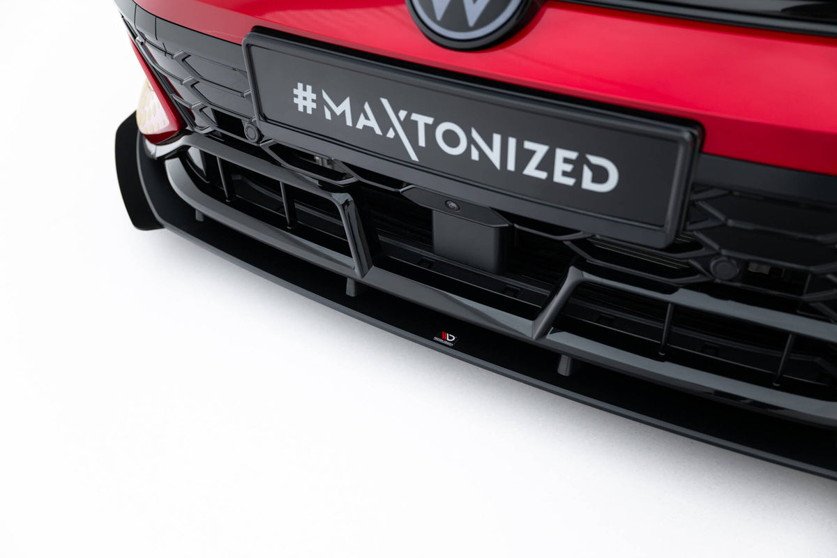 Street Pro Front Splitter + Flaps suitable for Volkswagen Golf GTI Clubsport Mk8 Facelift