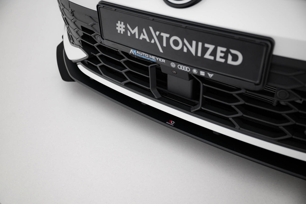 Street Pro Front Splitter + Flaps suitable for Volkswagen Golf GTI / GTE / R-Line Mk8 Facelift