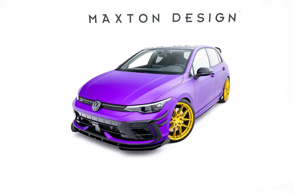Street Pro Front Splitter + Flaps suitable for Volkswagen Golf R Hatchback Mk8 Facelift