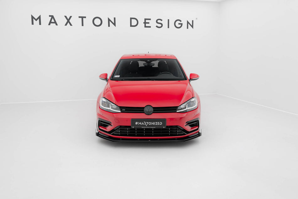 Street Pro Front Splitter + Flaps suitable for Volkswagen Golf R / R-Line Mk7 Facelift