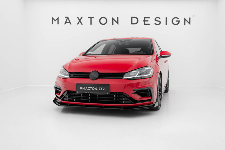Street Pro Front Splitter + Flaps suitable for Volkswagen Golf R / R-Line Mk7 Facelift