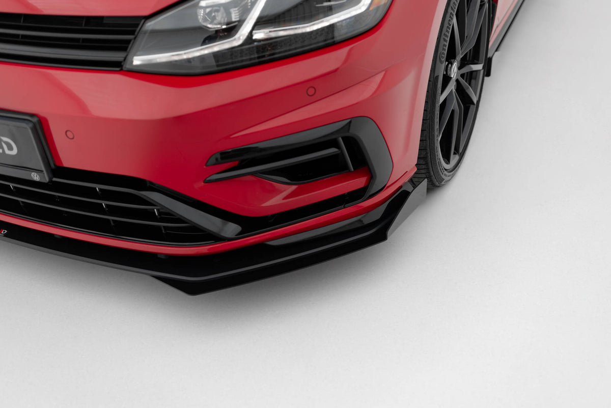 Street Pro Front Splitter + Flaps suitable for Volkswagen Golf R / R-Line Mk7 Facelift