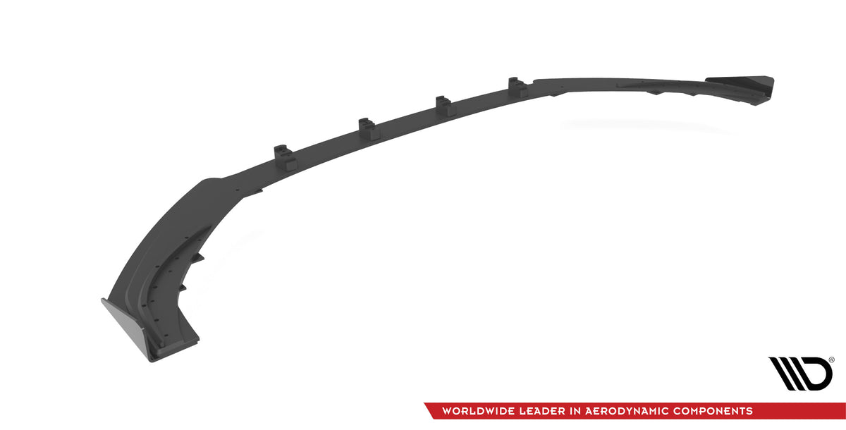 Street Pro Front Splitter V.1 + Flaps suitable for Audi S3 / A3 S-Line Sportback 8V Facelift