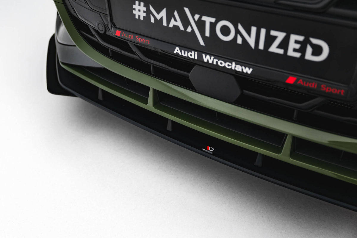 Street Pro Front Splitter V.1 + Flaps suitable for Audi S3 Sportback / A3 S-line Sportback 8Y Facelift