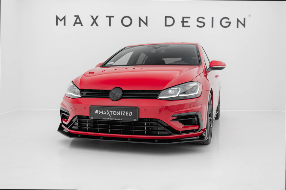 Street Pro Front Splitter V.2 suitable for Volkswagen Golf R / R-Line Mk7 Facelift