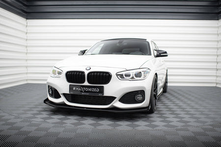 Street Pro Front Splitter V.3 + Flaps for suitable for BMW 1 F20 M-Pack Facelift / M140i