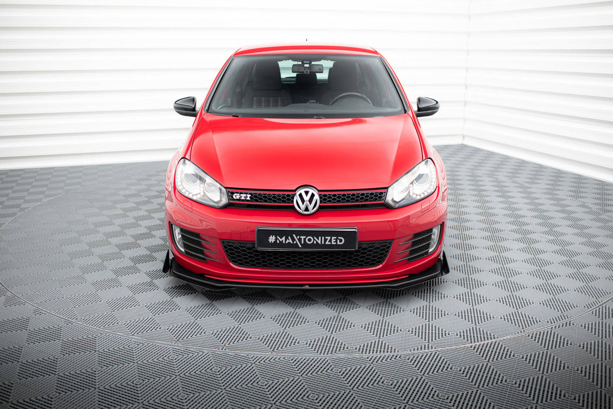 Street Pro Front Splitter V.3 + Flaps suitable for Volkswagen Golf GTI Mk6