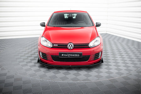 Street Pro Front Splitter V.3 + Flaps suitable for Volkswagen Golf GTI Mk6