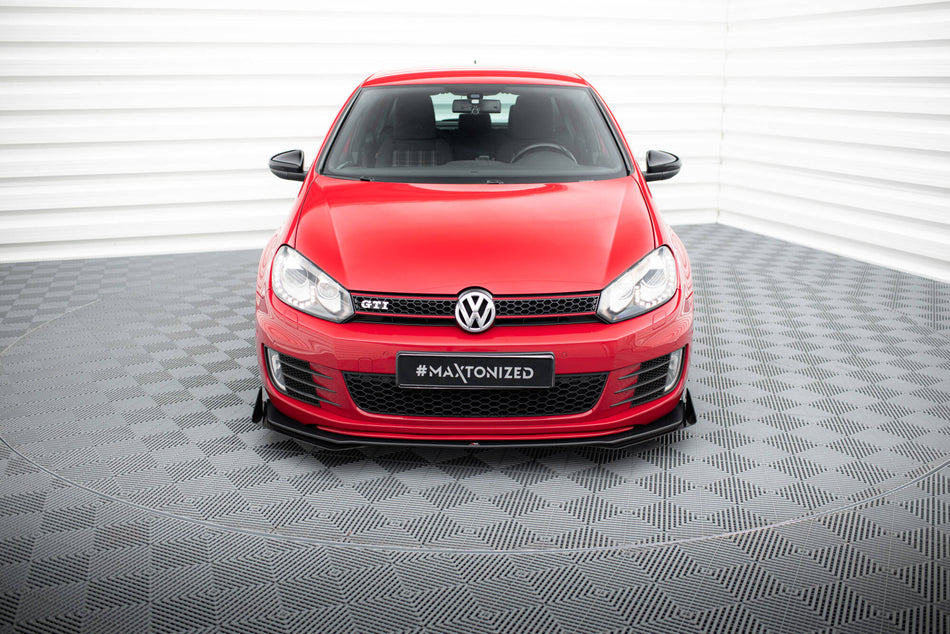 Street Pro Front Splitter V.3 + Flaps suitable for Volkswagen Golf GTI Mk6