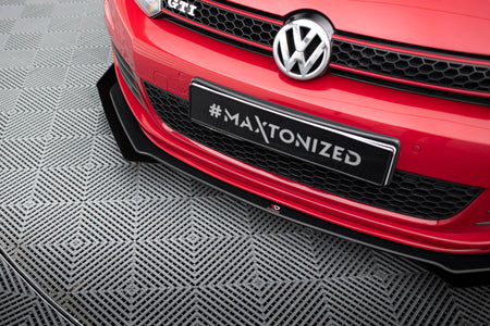 Street Pro Front Splitter V.3 + Flaps suitable for Volkswagen Golf GTI Mk6
