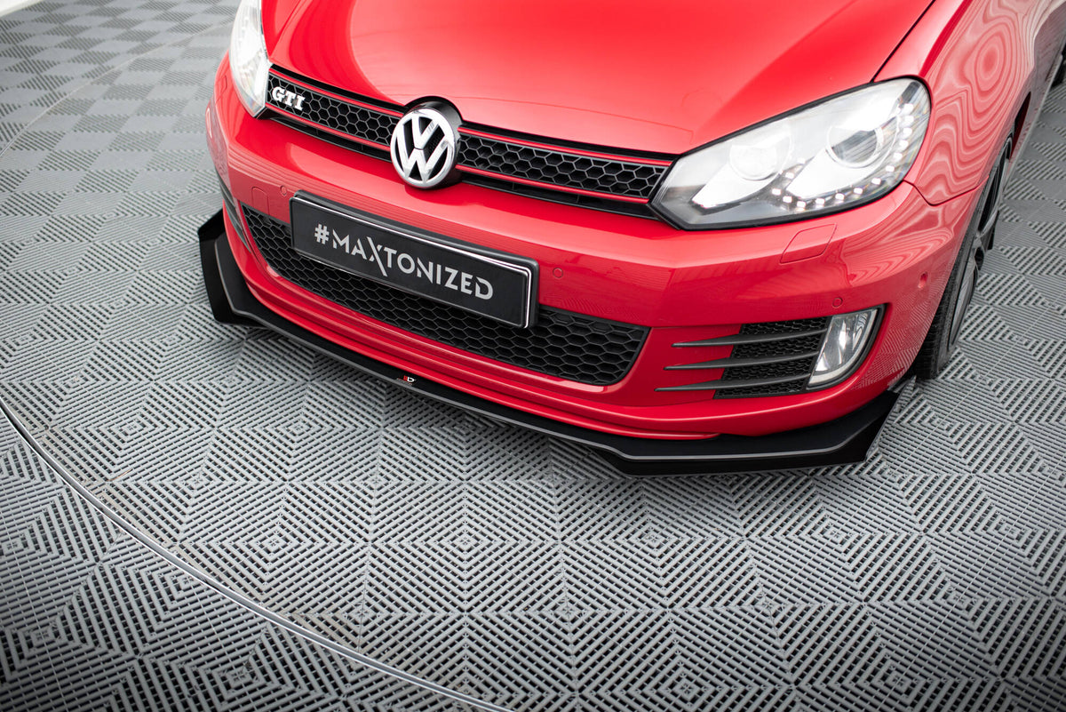 Street Pro Front Splitter V.3 + Flaps suitable for Volkswagen Golf GTI Mk6