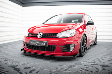 Street Pro Front Splitter V.3 + Flaps suitable for Volkswagen Golf GTI Mk6