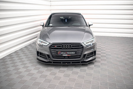 Street Pro Front Splitter suitable for Audi S3 / A3 S-Line Sportback 8V Facelift