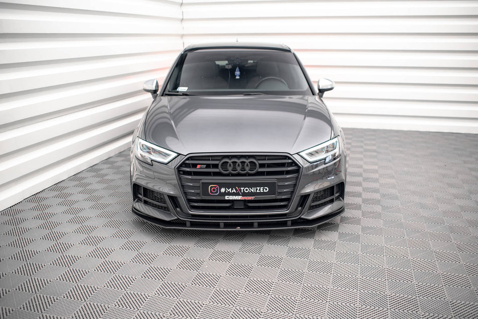 Street Pro Front Splitter suitable for Audi S3 / A3 S-Line Sportback 8V Facelift
