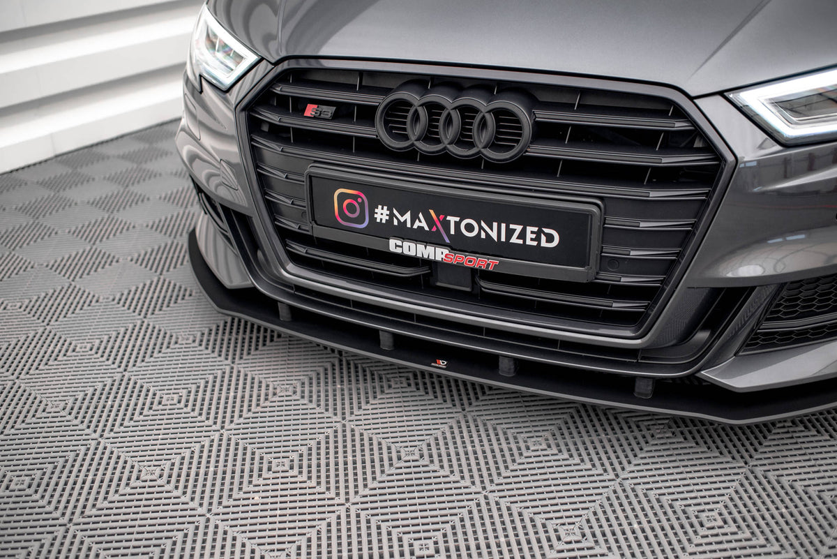 Street Pro Front Splitter suitable for Audi S3 / A3 S-Line Sportback 8V Facelift