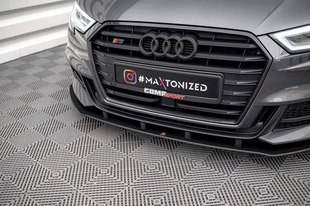 Street Pro Front Splitter suitable for Audi S3 / A3 S-Line Sportback 8V Facelift