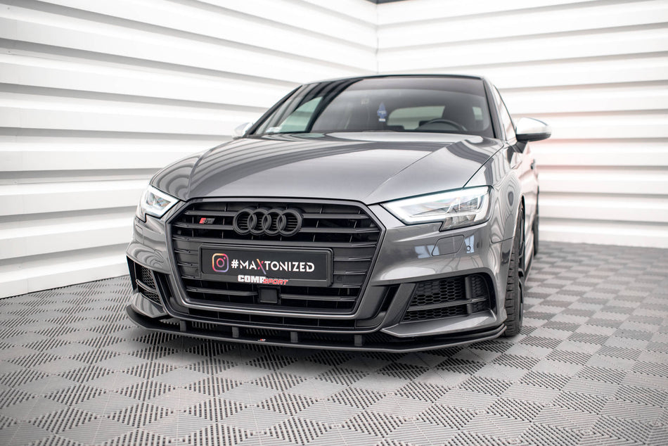 Street Pro Front Splitter suitable for Audi S3 / A3 S-Line Sportback 8V Facelift