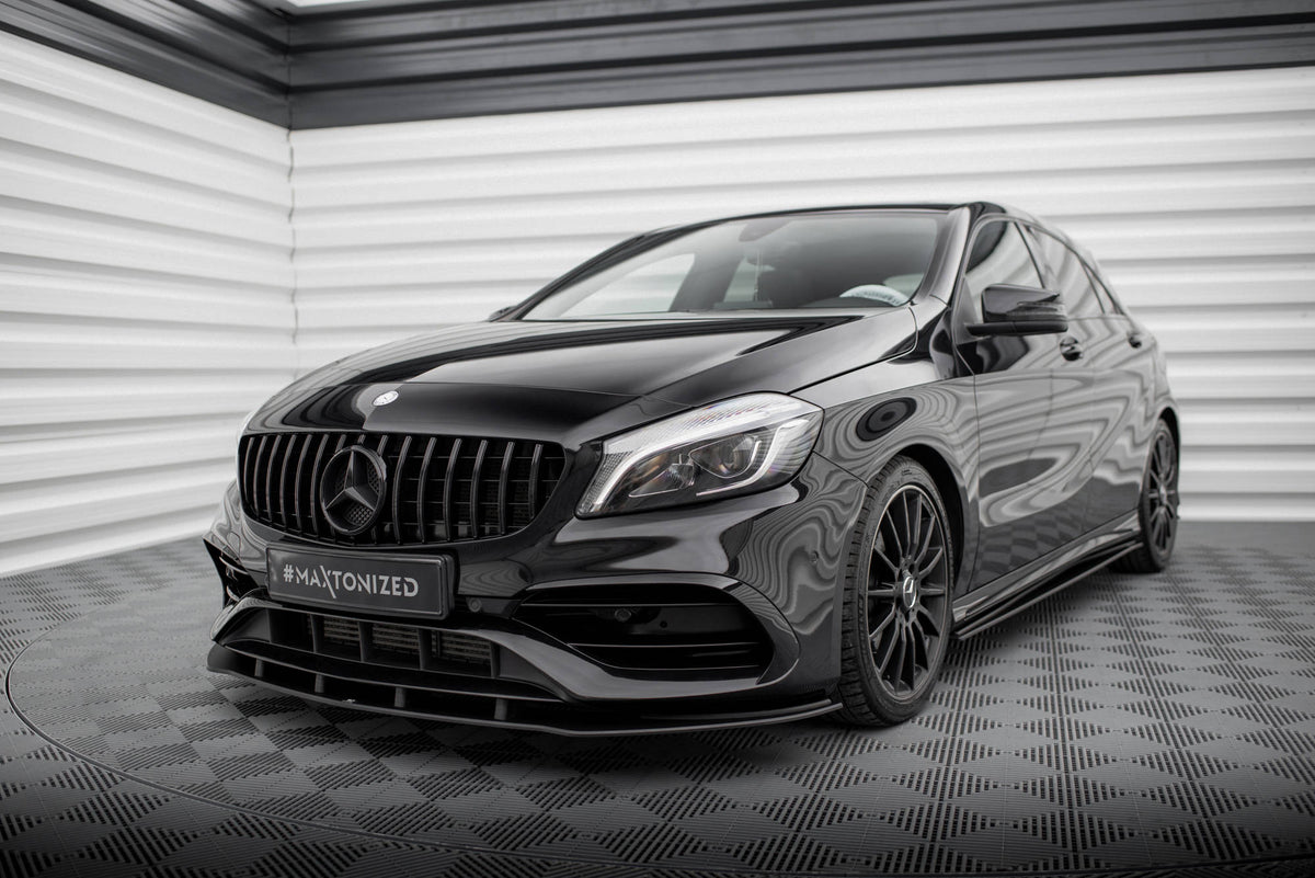 Street Pro Front Splitter suitable for Mercedes-Benz A AMG-Line W176 Facelift